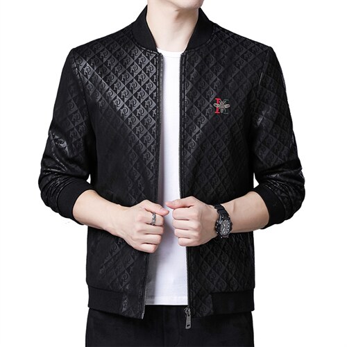秋冬季男外套新款潮流休闲夹克男爸爸装中年外套上衣ZL10917-P150，男装夹克，电商B212（原钱塘6029）