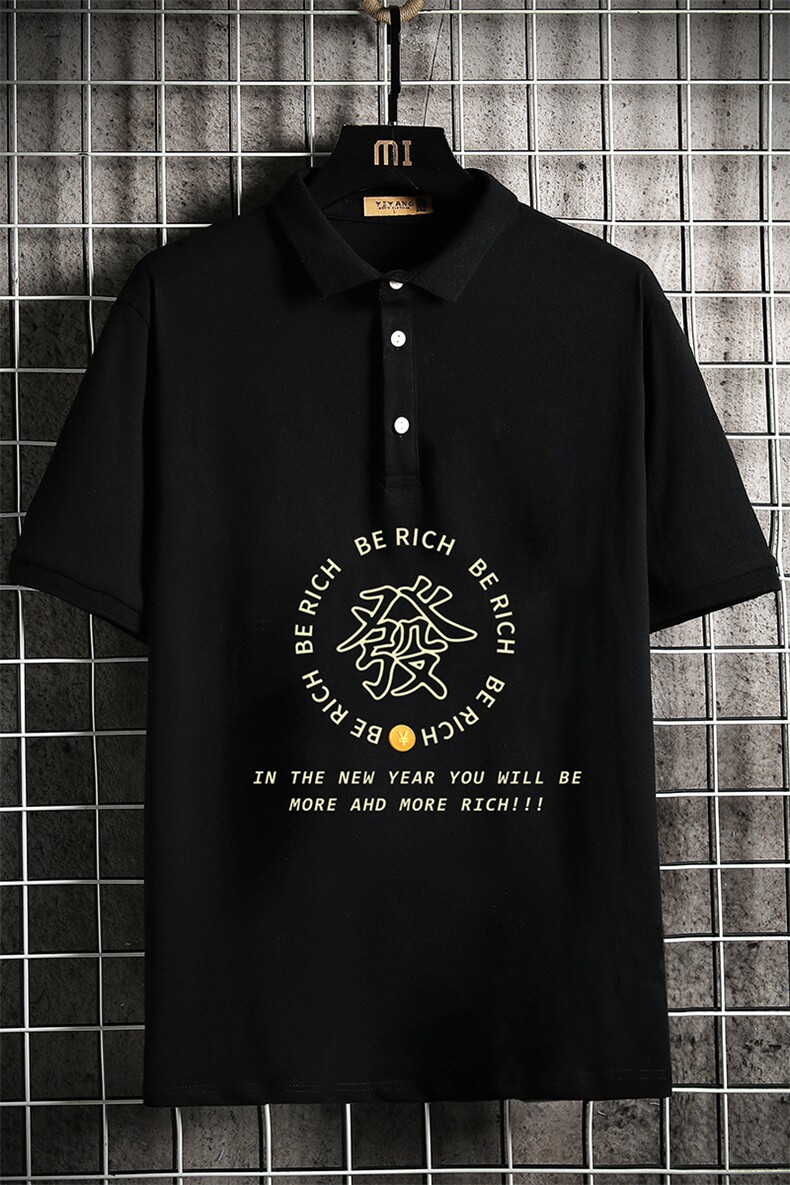 PL57163-P35翻领短袖polo衫男大码胖子半袖t恤男有领保罗衫,男装Polo衫,电商A040A