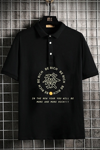 PL57163-P35 翻领短袖polo衫男大码胖子半袖t恤男有领保罗衫图片