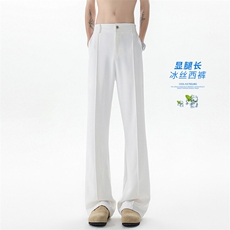冰丝西裤5X1053-TP4578百搭港风休闲解构设计感垂感小西裤，男装休闲裤，电商A102
