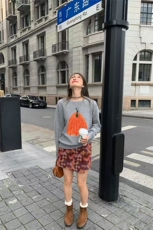 新款圆领针织衫时尚休闲百搭长袖，女装针织衫/毛衣，锦瑟羊绒