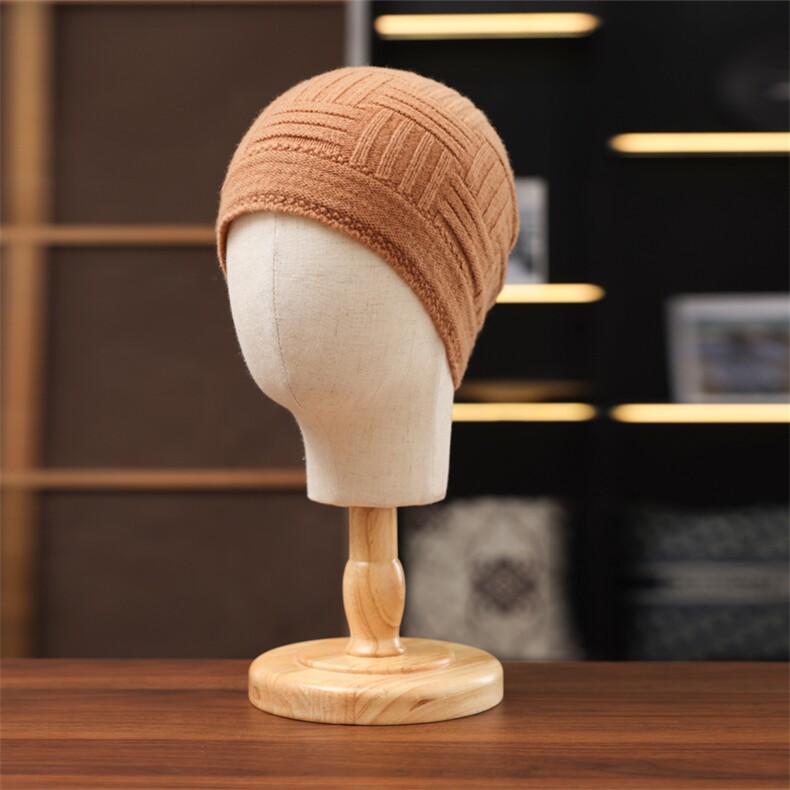 2025年春季无檐横竖交叉纹盆帽时尚百搭男女通用四季可用，帽子，绒朵羊绒