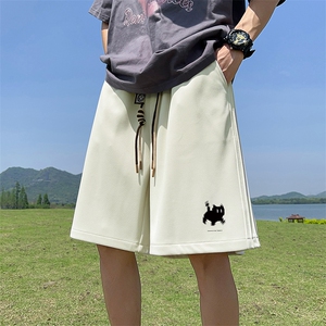 新款直播抖音得物品质三条杠运动男五分休闲短裤K314P30图片