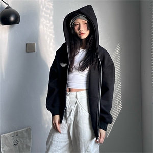 抖音得物高品质 350克秋冬双头双拉链卫衣开衫外套AW7406图片