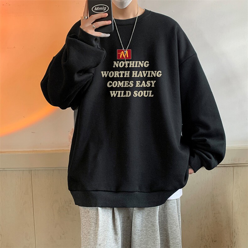 春季圆领卫衣男大码韩版宽松长袖外套S6363-P28，男装卫衣，电商A040