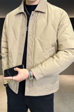 新标90白鸭绒2025年潮流时尚帅气拼接羽绒服男YR6062-P200，男装羽绒服，电商D240-242