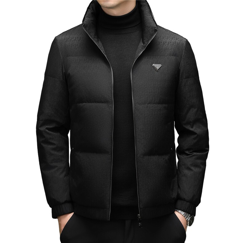 2025新款冬季短款85绒子白鸭绒羽绒服外套中年男装加厚羽绒服夹克,男装夹克,钱塘723