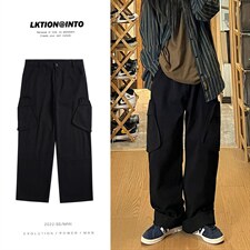 2026秋季新款荷包袋拼接工装裤女模XZ604-KG38-P55控68，男装工装外套，星座604