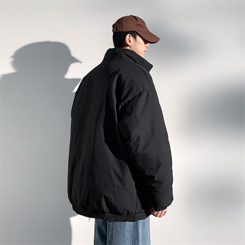 现货美式高街休闲夹克冬季立领纯色三防户外工装加厚棉服外套,男装夹克,电商A443