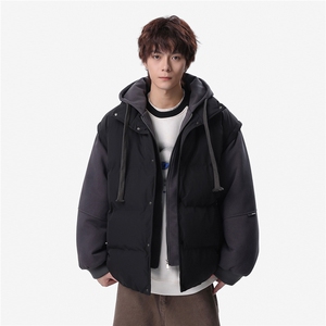 新款冬季羽绒棉服棉袄连帽假两件韩版宽松外套A436-2511-P85图片