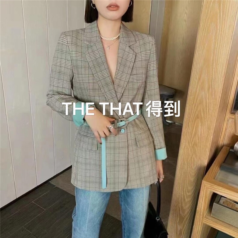 秋季新款腰带西服外套，其它，得到THETHAT