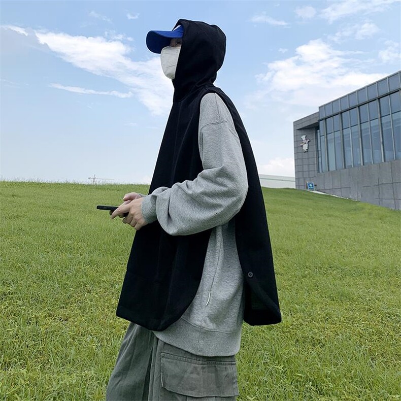 秋冬中性毛线马甲无袖背心休闲开衩情侣针织衫上衣外套H204/P50,男装背心/马甲,电商A221A