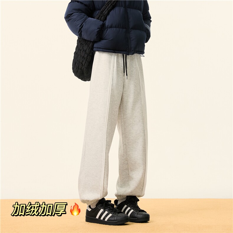 抖音品质港风新款中缝潮流束脚卫裤休闲裤B315-K23495-P65控78,男装休闲裤,电商B315