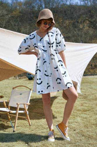 夏季新品，笑脸连衣裙，女装连衣裙，AIMEEWQ