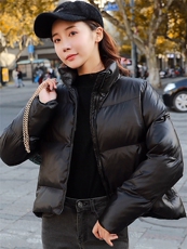 棉服女小个子女冬季新款宽松加厚立领短款羽绒棉棉衣棉袄外套上衣，女装棉衣/棉服，韩蔻秀