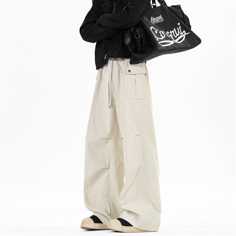 百搭休闲裤宽松直筒休闲裤潮简约百搭ins港风潮男裤K02533-P58，男装休闲裤，星座308B-2