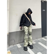 迷彩牛仔裤男美式复古hiphop辣妹裤子高街ins潮直筒阔腿裤N7785，男装牛仔裤，星座1116A（原606A-3）