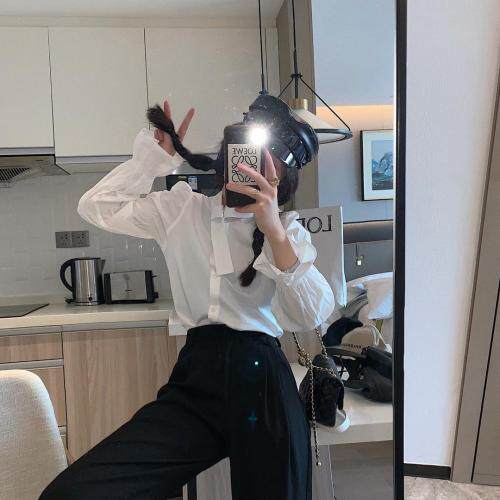 87288泡泡袖衬衫，女装衬衫，XTZ style