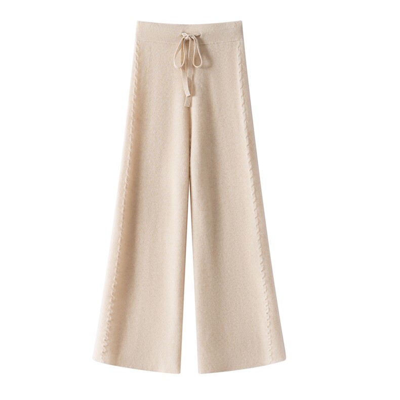 2025年秋季女士阔腿裤宽松柔软高弹时尚百搭，女装休闲裤，特麦惠羊绒