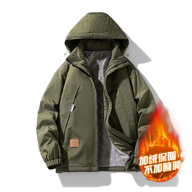 JK2306加绒-P93L-9XL冬季新款防水大码冲锋衣男潮加绒棉衣,男装夹克,星座109