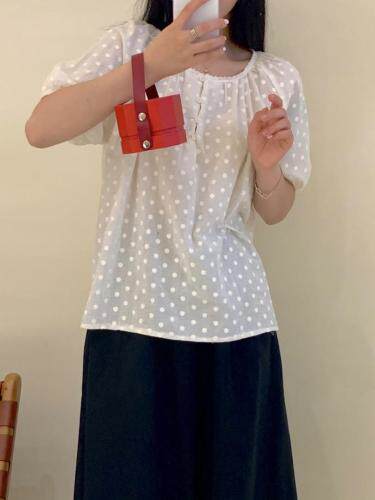 夏季新款韩系百搭纯色上衣，女装，Here Bella(5F)