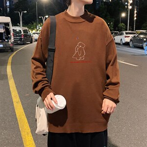M18140-P45加绒款-P65半高领毛衣男士大码针织衫男毛线衣男，男装针织衫/毛衣，电商A040