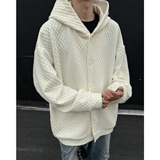 特批P52无差价春设计感提花连帽开衫卫衣美式高级感夹克外套J5200，男装卫衣，电商A001-1