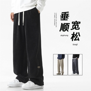 直筒垂顺抗皱重磅抽绳束脚裤宽松百搭拖地裤  X1881-特批45图片