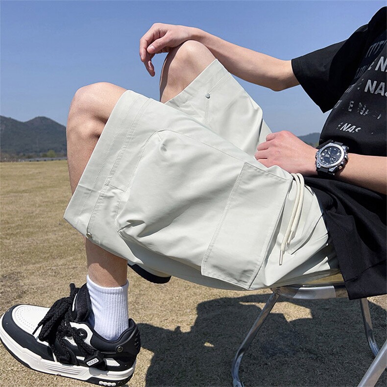M-8XL夏季宽松大码冰感工装短裤五分裤XZ109-K2366-TP38,男装牛仔裤,星座109