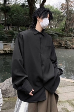 秋季2025新款风衬衫C2339-TP4568垂感免烫长袖翻领男上衣，男装衬衫，电商A102