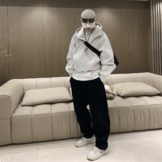 抖音得物高品质二开26春装重磅宽松结构拉链设计高领连帽卫衣W76，男装卫衣，电商A486