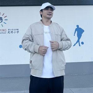 男士休闲棒球领夹克衫外套大码宽松文艺男主夹克外衣设计感Y004图片