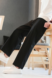 8XL-M亚麻裤男肌理感冰丝薄款休闲裤长裤男宽松百搭情侣裤K919P58图片