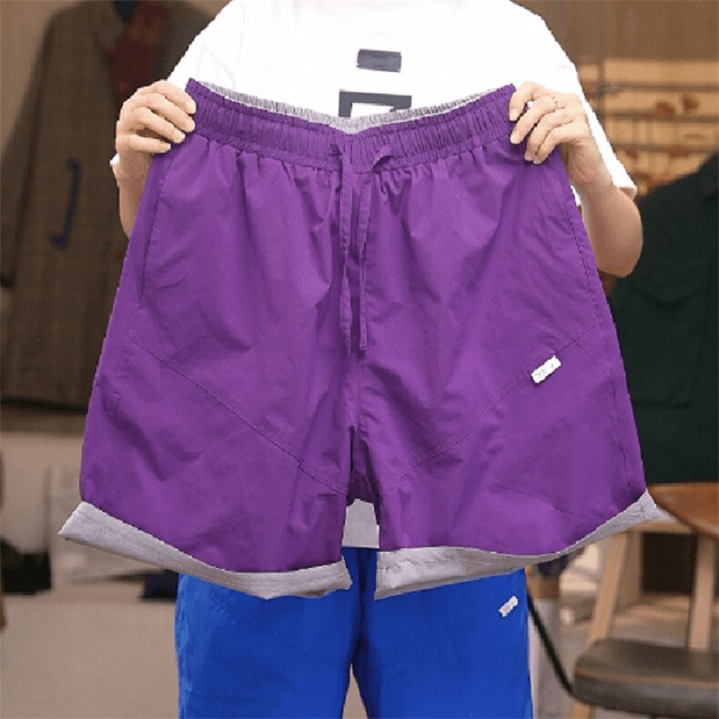 抖音--大幂买手店--双面穿宽松撞色防水短裤男女款lmc01-TP55,男装休闲裤,电商A089-1