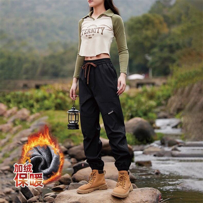 情侣工装裤新款宽松束脚户外休闲长裤男女KA16常规P35加绒P40,男装工装外套,四季星座505