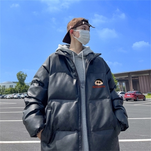 均可提供短视频 高品质港风蜡笔小新PU皮加厚棉衣PM102-p110控148图片