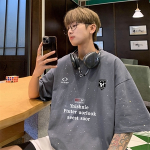 量大优供抖音视频 支持得物配合二开美式满天星亮片短袖T恤MTX276图片