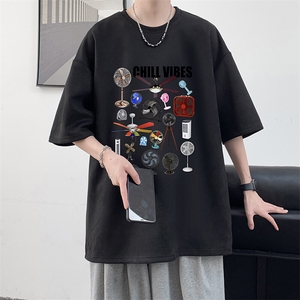 麂皮绒短袖t恤男大码半袖男  JD82383-P25图片