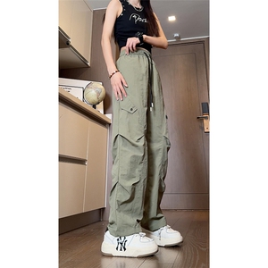 夏季百搭宽松褶皱设计垂感纯色休闲裤 K209-TP35-限58图片