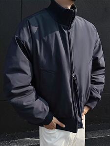 Q19/P66 硬汉美式廓形立领飞行夹克男冬季棒球服情侣短款外套潮2图片