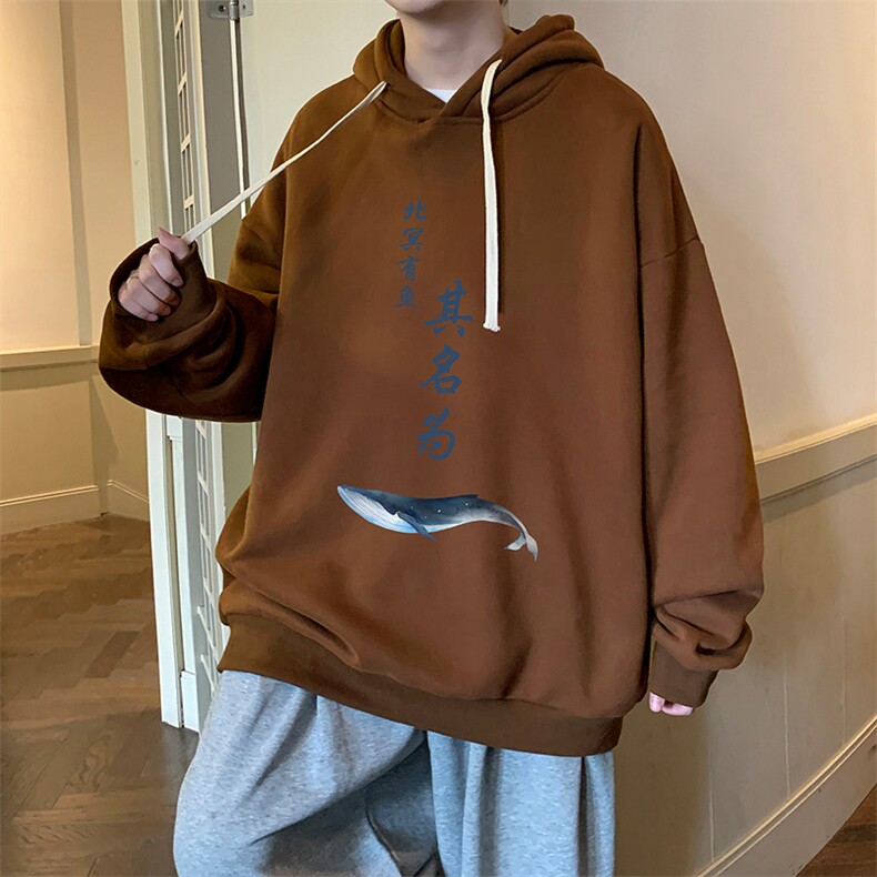 纯棉连帽卫衣男大码运动帽衫宽松薄WY2261-P35加绒款-P40,男装卫衣,电商A040