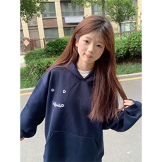 5322-P50原版做工刺绣纯棉华棉复合休闲宽松卫衣薄款，女装卫衣/绒衫，星座617A-2