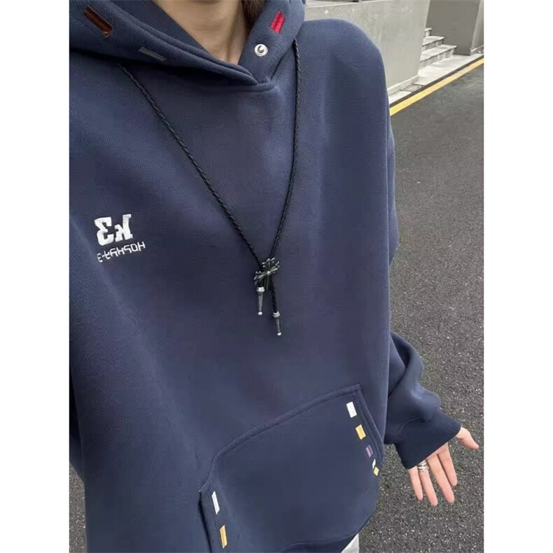 【004】刺绣卫衣男廓形连帽衫青岛即墨外套A079-W07-P46,女装短外套,电商A079