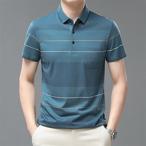 夏季短袖男士T恤休闲商务翻领POLO衫中年爸爸装上衣装QP1641-P53图片
