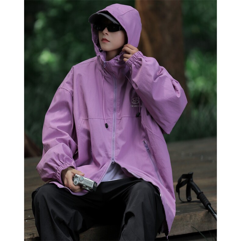 机能风连帽冲锋衣外套男女春秋季新款防水爬山户外夹克JK07-P58,男装夹克,星座1008
