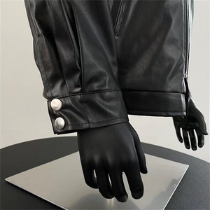 美式PU皮衣棉服男士高街潮牌加绒加厚外套机车服夹克Y1012/P80图片