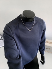 WY804-尺码M-3XL-P32-美式重磅正肩内搭小领口打底衫卫衣，男装T恤，星座1811B