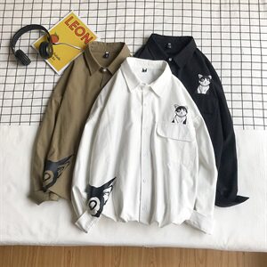 男士新品精品纯棉衬衫印花衬衣714-3-C17吉祥n图片