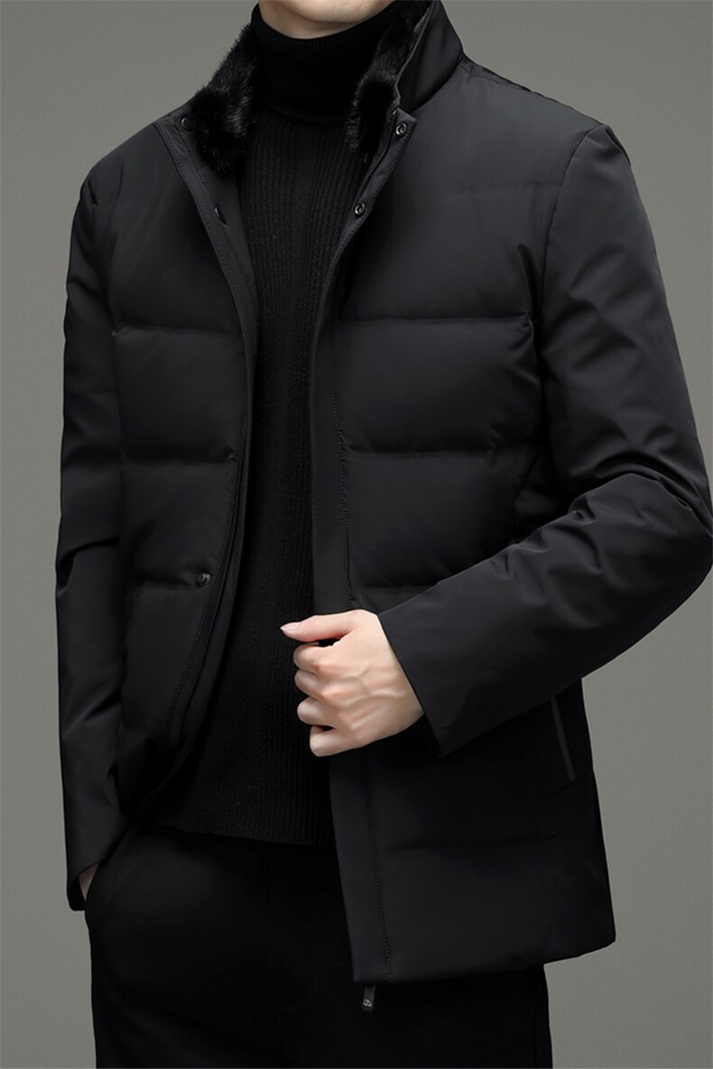 外套男冬装羽绒服保暖男装2023秋季新款中年男士商务休闲上衣,男装羽绒服,电商B212（原钱塘6029）