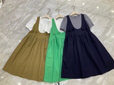 〈现货〉新款夏季假两件套娃娃连衣裙，女装连衣裙，瑟拉·女人缘